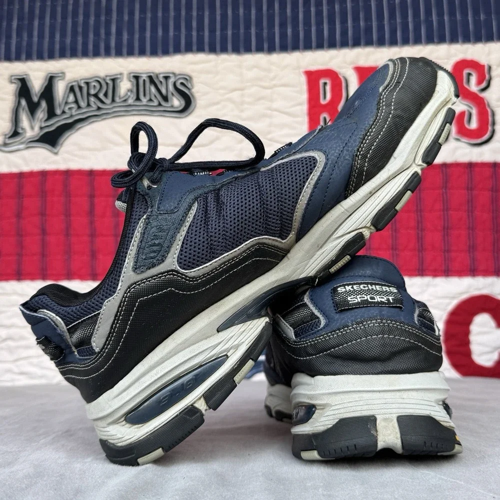 Size 14 - Skechers Sport Athletic Shoes Mens Blue Air Cooled Memory Foam 237145W